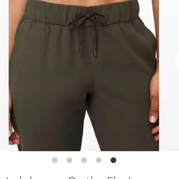 Lululemon on the fly jogger dark olive sz 8 hardly worn EUC $118 - Picture 3 of 8